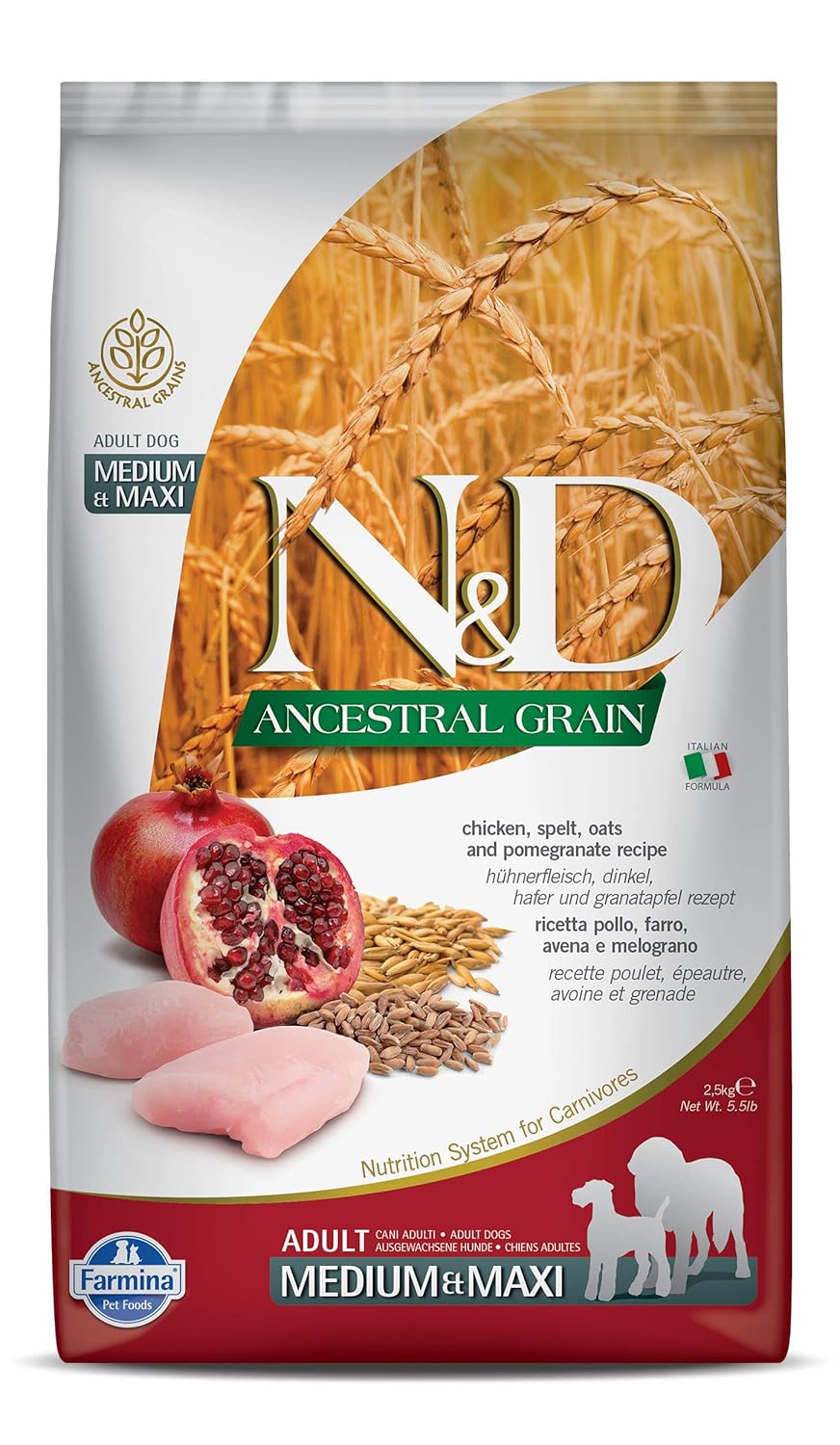 Farmina N&D Chicken & Pomegranate Adult Medium Maxi Dog Dry Food