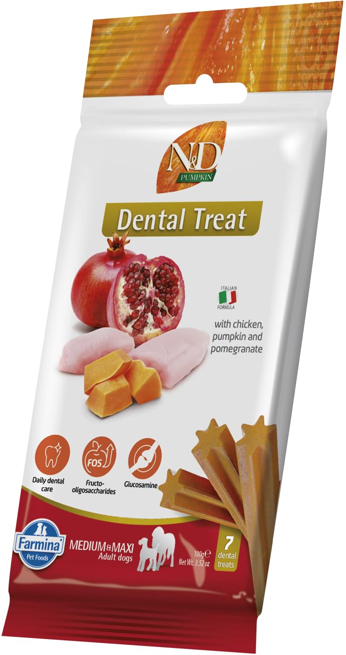 Farmina N&D Chicken, Pumpkin & Pomegranate Dental Treat for Mini Adult Dogs