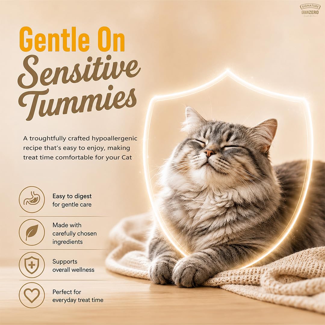 Signature Grain Zero Creamy Lickable Cat Treats Crab, 360 Gm - 20 Sachet + 4 Free
