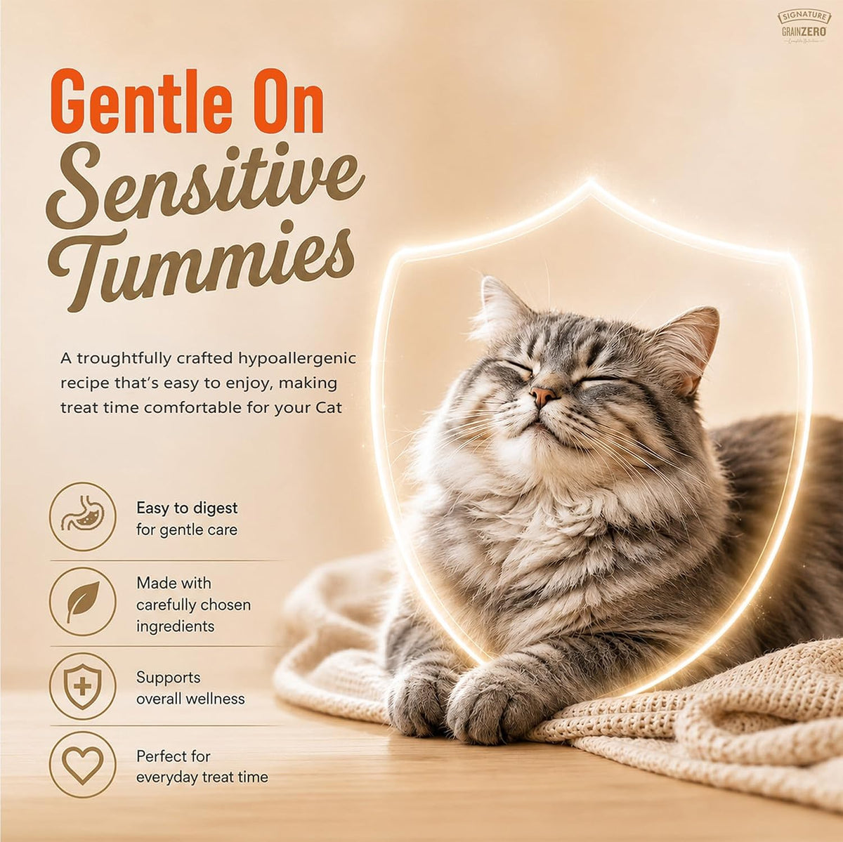 Signature Grain Zero Creamy Lickable Cat Treats Salmon, 360 Gm - 20 Sachet + 4 Free