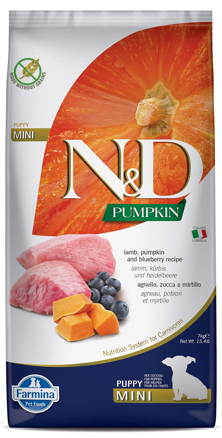 Farmina N&D Pumpkin Lamb & Blueberry Grain Free Puppy Mini Dog Dry Food