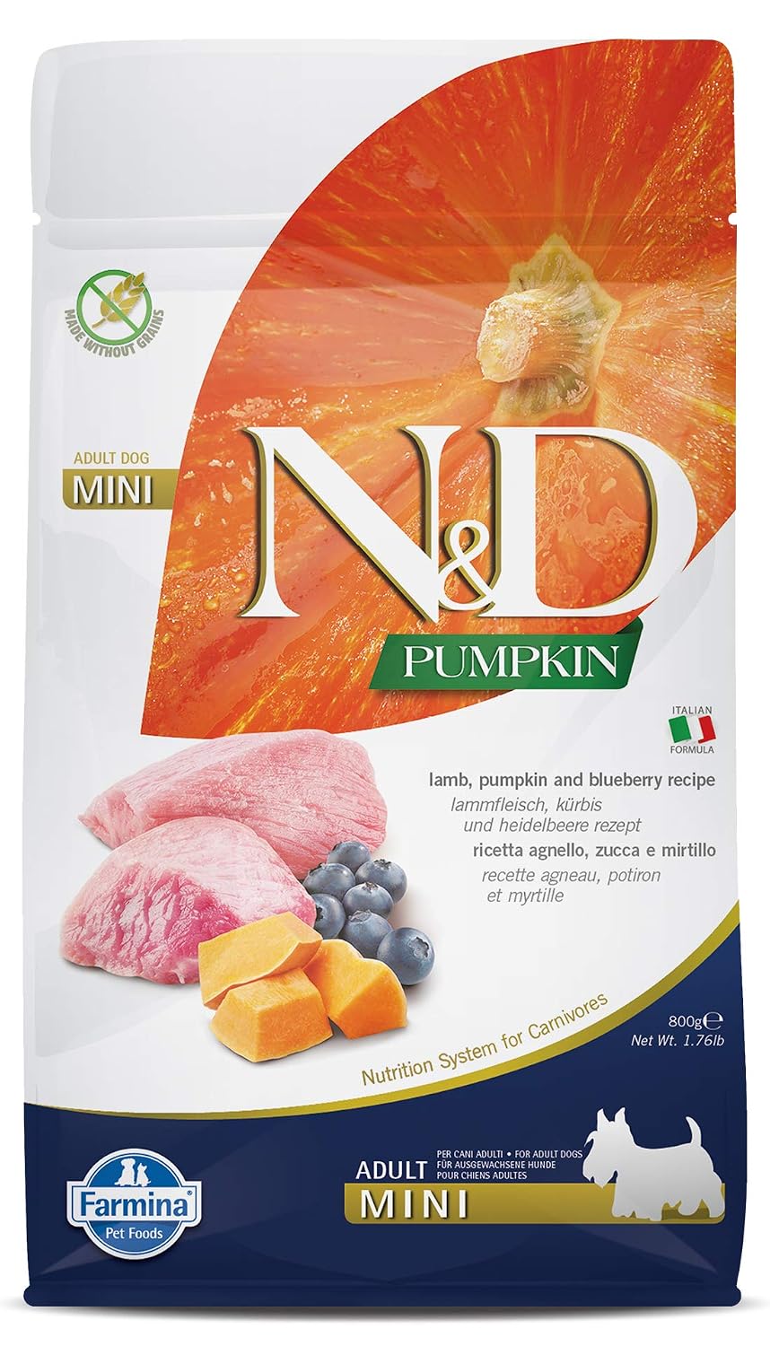 Farmina N&D Pumpkin Lamb & Blueberry Grain Free Adult Mini Dog Dry Food