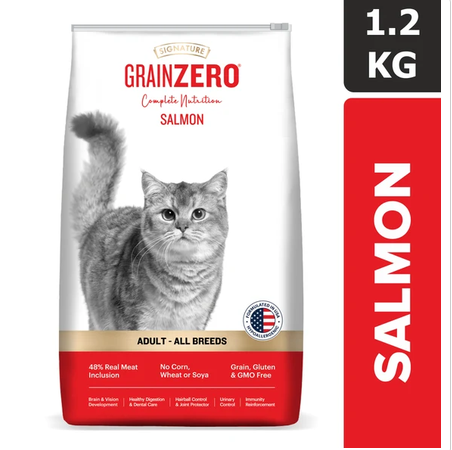Signature Grain Zero Salmon Adult Cat Dry Food For All Breed