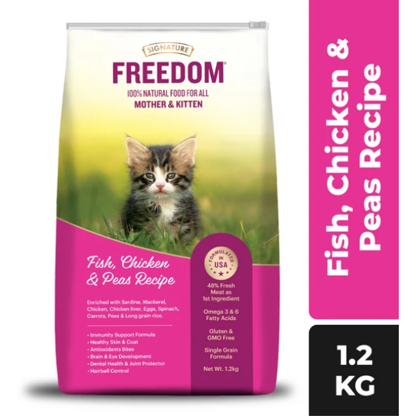 Signature Freedom Fish, Chicken and Peas Recipe Kitten Dry Cat Food