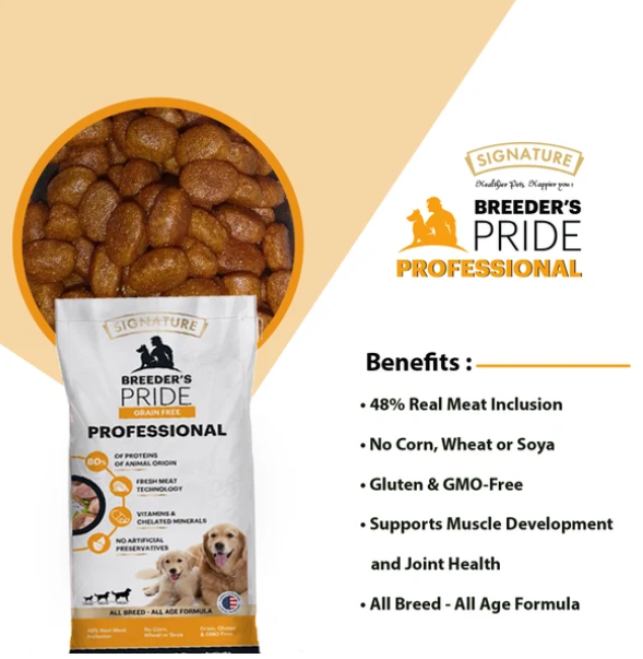 Signature Grain Free Pride Professional Breeder's All Breeds Dog Dry Food