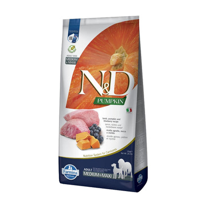 Farmina N&D Pumpkin Lamb & Blueberry Grain Free Adult Medium Maxi Dog Dry Food