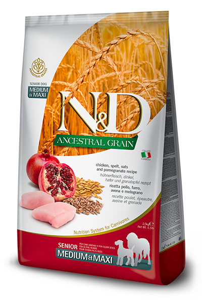 Farmina N&D Ancestral Chicken Senior Adult Medium / Maxi Dry Dog Food