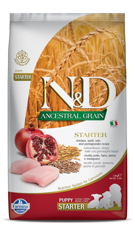 Farmina N&D Chicken & Pomegranate Ancestral Grain Starter Puppy Dog Dry Food