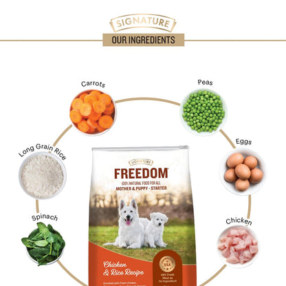 Signature  Freedom Chicken & Rice Starter (Mother & Puppy) Dog Dry Food