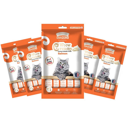 Signature Grain Zero Creamy Lickable Cat Treats Salmon, 360 Gm - 20 Sachet + 4 Free