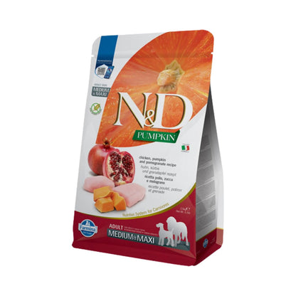 Farmina N&D Pumpkin Chicken & Pomegranate Grain Free Adult Maxi Medium Dog Dry Food