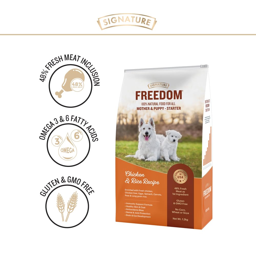 Signature  Freedom Chicken & Rice Starter (Mother & Puppy) Dog Dry Food