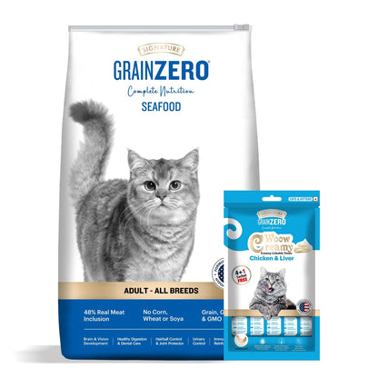 Signature Grain Zero Seafood Adult Cat Dry Food For All Breed