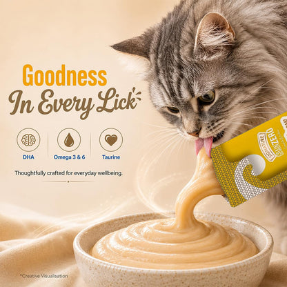 Signature Grain Zero Creamy Lickable Cat Treats Crab, 360 Gm - 20 Sachet + 4 Free