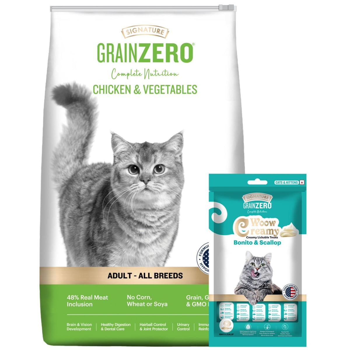 Signature Grain Zero Chicken & Vegetable Adult Cat Dry Food For All Breed
