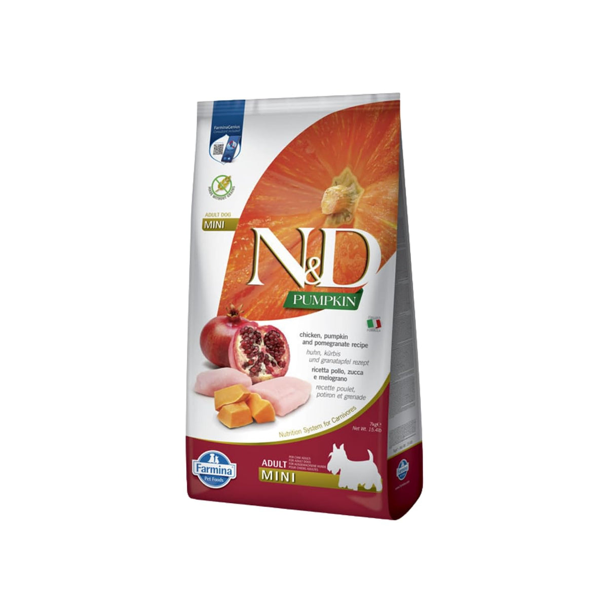 Farmina N&D Pumpkin Chicken & Pomegranate Grain Free Adult Mini Dog Dry Food