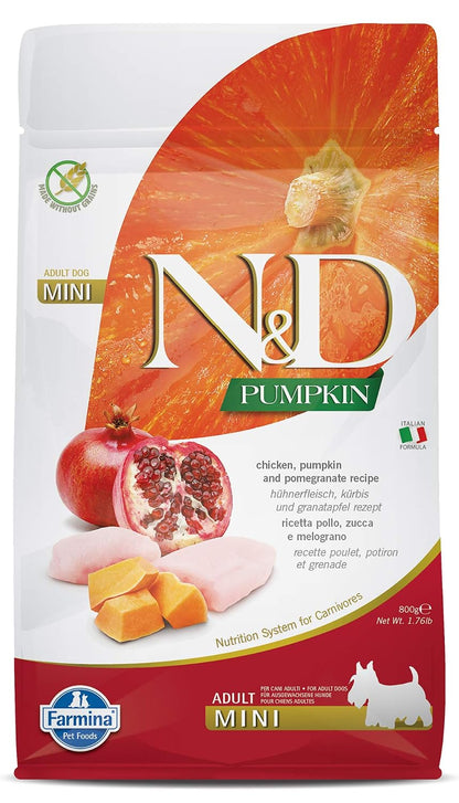 Farmina N&D Pumpkin Chicken & Pomegranate Grain Free Adult Mini Dog Dry Food