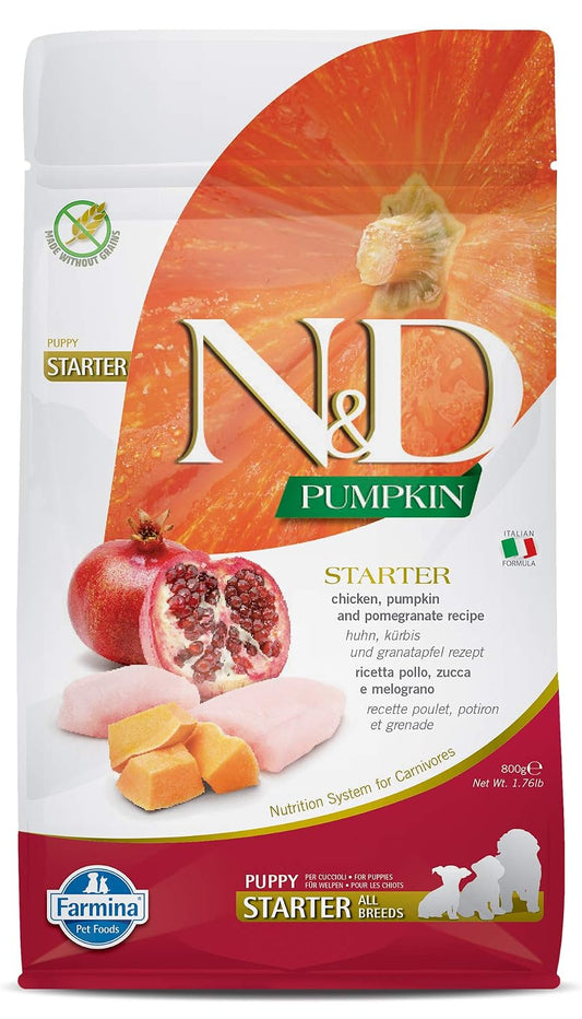 Farmina N&D Pumpkin Chicken & Pomegranate Grain Free Starter Puppy Dog Dry Food