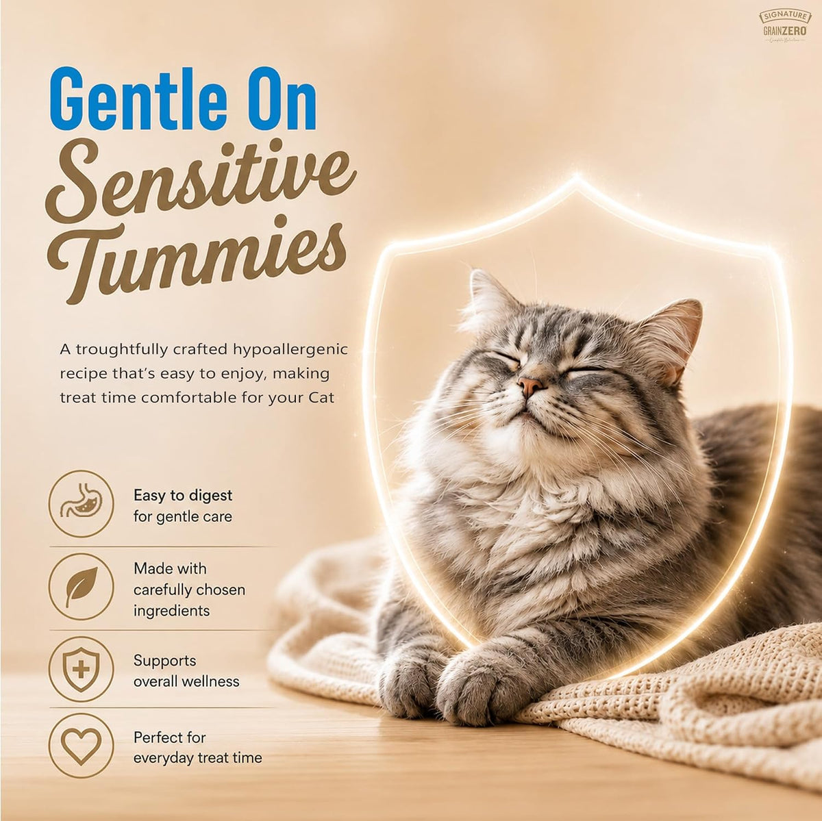 Signature  Grain Zero Creamy Lickable Cat Treats Chicken and Liver, 360 Gm - 20 Sachet + 4 Free