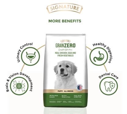 Signature Grain Zero Real Chicken, Egg and Vegetables Puppy Dog Dry Food