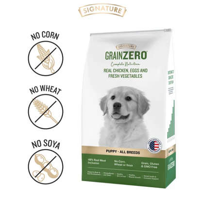 Signature Grain Zero Real Chicken, Egg and Vegetables Puppy Dog Dry Food
