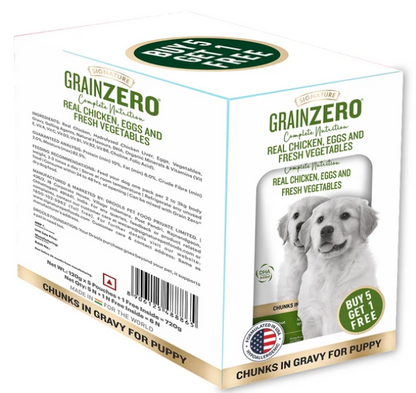Signature Grain Zero Real Chicken Chunks Gravy Puppy Dog Wet Food (Buy 5 Get 1 Free )