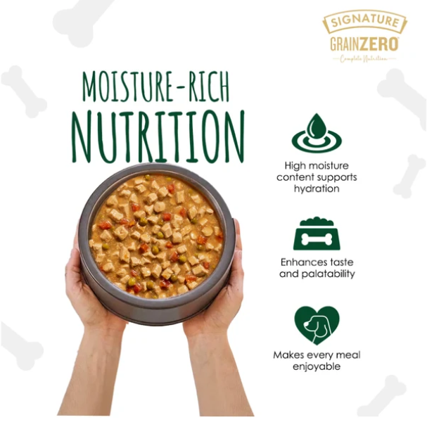 Signature Grain Zero Chicken Chunks Gravy Adult Dog Wet Food ( Buy 5 Get 1 Free)