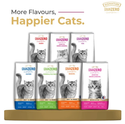 Signature Grain Zero Ocean Fish, Sardine and Mackerel Persian & Long Coat  Adult Cat Dry Food