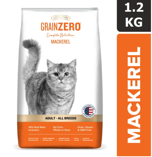 Signature Grain Zero Mackerel Adult Cat Dry Food For All Breed