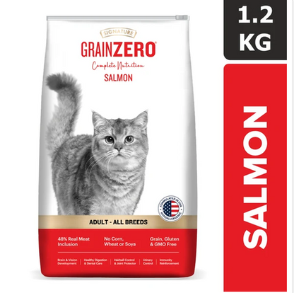 Signature Grain Zero Salmon Adult Cat Dry Food For All Breed