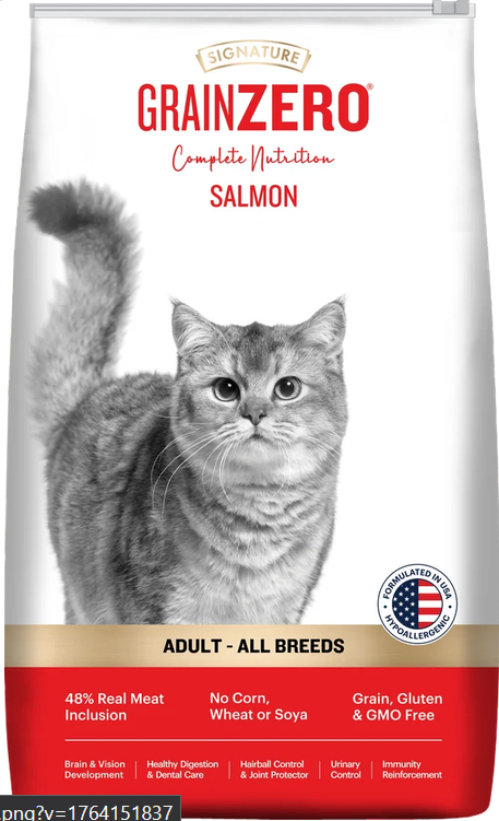 Signature Grain Zero Salmon Adult Cat Dry Food For All Breed