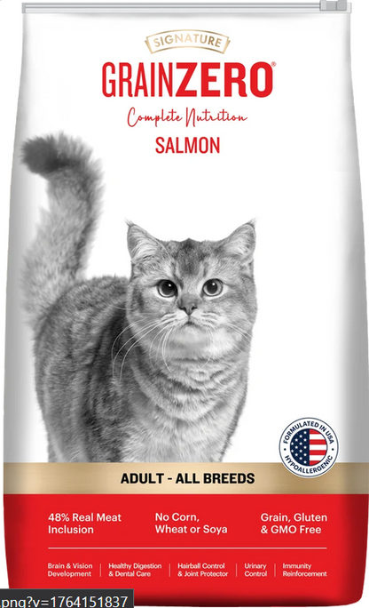 Signature Grain Zero Salmon Adult Cat Dry Food For All Breed
