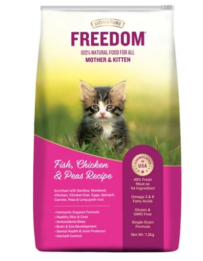 Signature Freedom Fish, Chicken and Peas Recipe Kitten Dry Cat Food