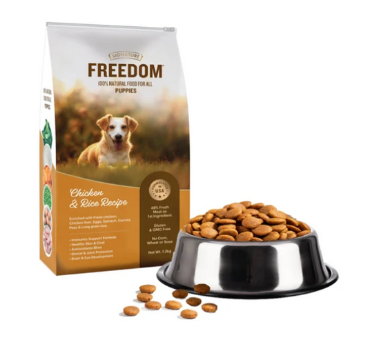 Signature Freedom Chicken and Rice Recipe Puppy Dog Dry Food
