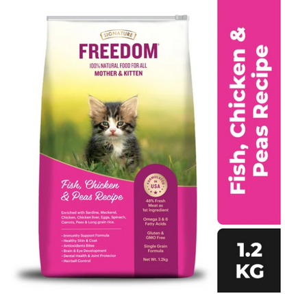 Signature Freedom Fish, Chicken and Peas Recipe Kitten Dry Cat Food