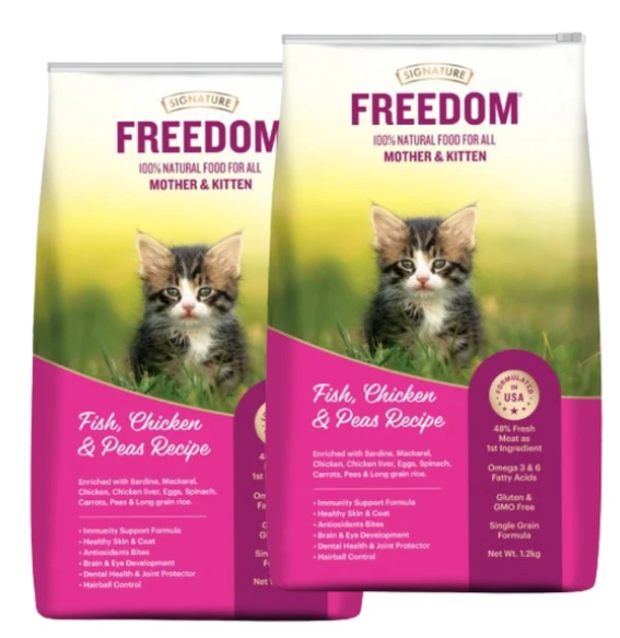 Signature Freedom Fish, Chicken and Peas Recipe Kitten Dry Cat Food